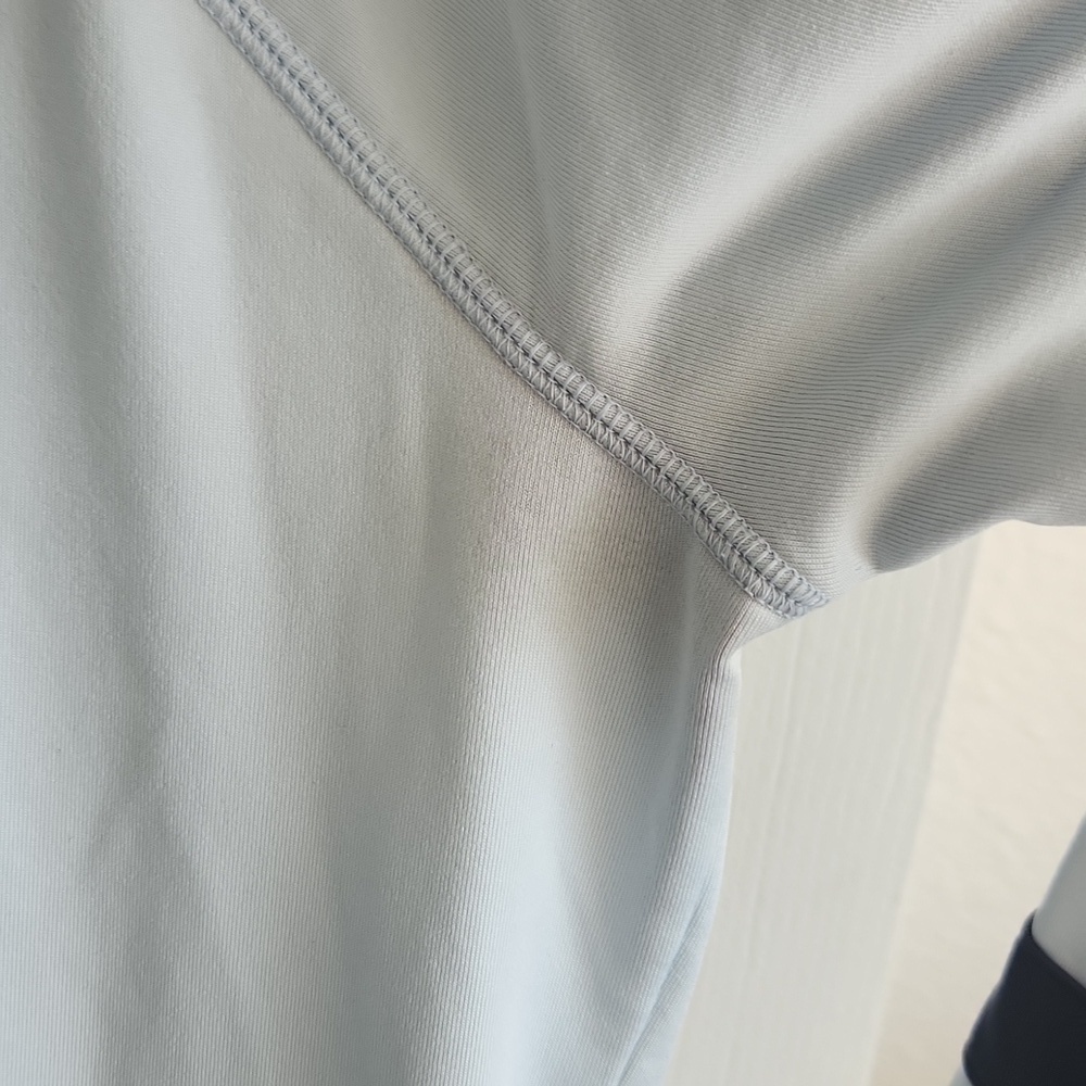 VICTORIA'S SECRET PINK Ultimate High Low Funnel Neck Full Zip Hoodie Baby Blue S - Picture 8 of 11